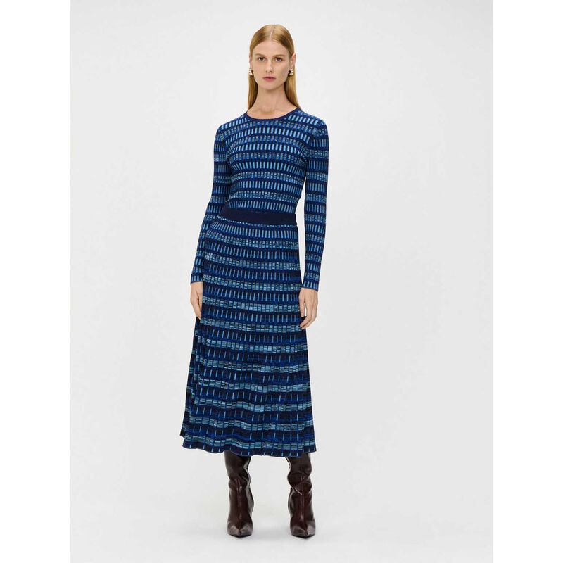Veronika Maine Mouline Knit Midi Skirt image number 2